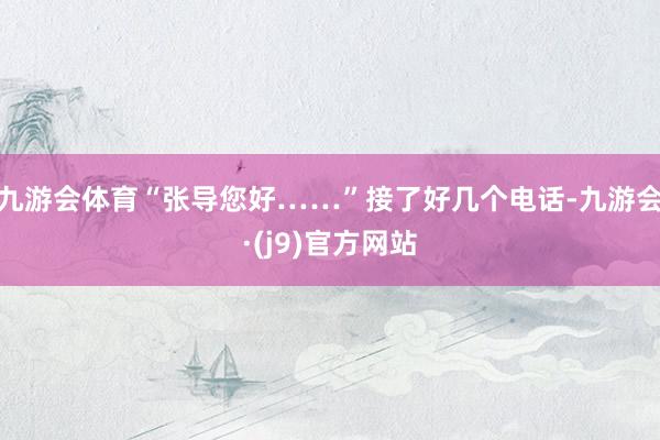 九游会体育“张导您好……”接了好几个电话-九游会·(j9)官方网站