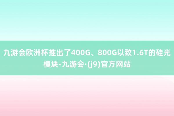 九游会欧洲杯推出了400G、800G以致1.6T的硅光模块-九游会·(j9)官方网站