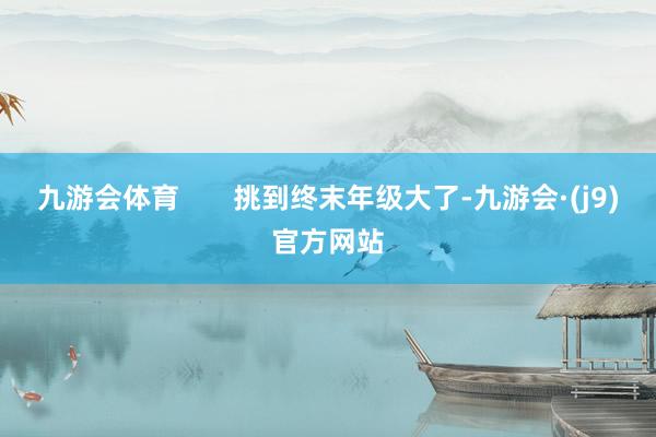 九游会体育       挑到终末年级大了-九游会·(j9)官方网站