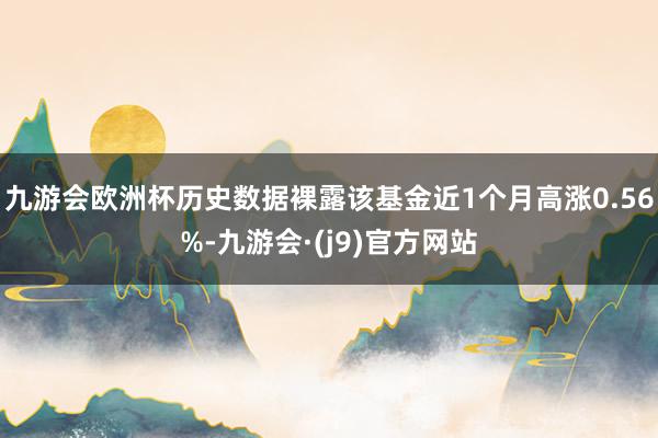 九游会欧洲杯历史数据裸露该基金近1个月高涨0.56%-九游会·(j9)官方网站