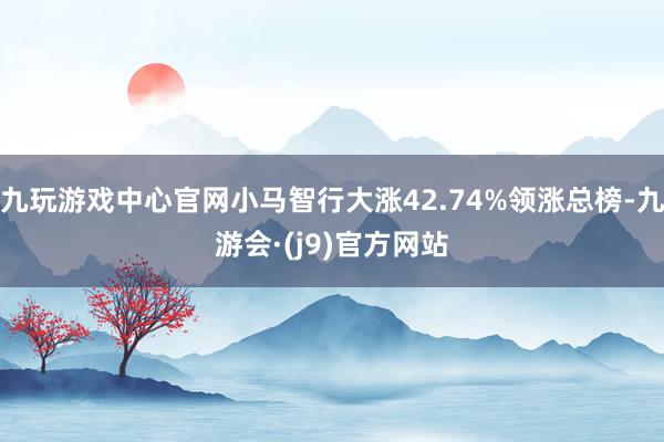 九玩游戏中心官网小马智行大涨42.74%领涨总榜-九游会·(j9)官方网站