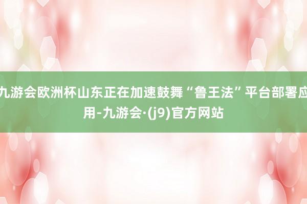 九游会欧洲杯山东正在加速鼓舞“鲁王法”平台部署应用-九游会·(j9)官方网站