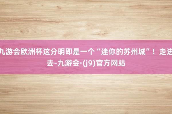 九游会欧洲杯这分明即是一个“迷你的苏州城”！走进去-九游会·(j9)官方网站