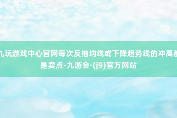 九玩游戏中心官网每次反抽均线或下降趋势线的冲高都是卖点-九游会·(j9)官方网站