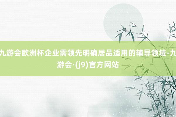 九游会欧洲杯企业需领先明确居品适用的辅导领域-九游会·(j9)官方网站
