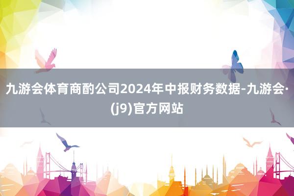 九游会体育商酌公司2024年中报财务数据-九游会·(j9)官方网站